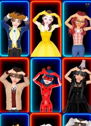 贝儿公主、玛丽娜等人的“爱心手势舞”