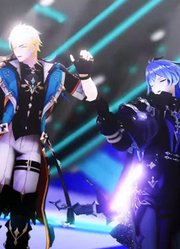原神MMD：法尔伽和菲林斯又来表演《爱包舞厅》