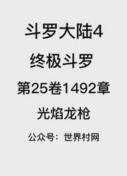 斗罗大陆4：终极斗罗第25卷1492章：光焰龙枪