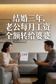 结婚三年，老公每月工资全额转给婆婆