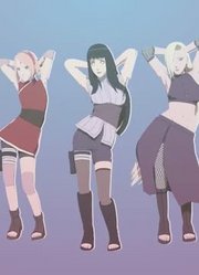 火影忍者MMD：雏田、小樱、井野、天天、手鞠的“摆锤舞”