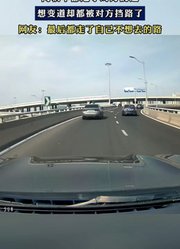 两辆车都走了对方的道，想变道却都被对方挡路了