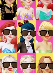 玛丽娜、小美人鱼等人有帅气的戴眼镜姿势