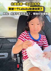 北美娃第一次见拉布布，竟被一个Labubu给激动哭了