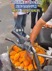 路边看到卖奇特水果的，原来叫金铃子啊