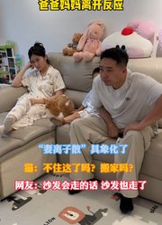 “妻离子散”具象化了！沙发会走的话，沙发也走了！