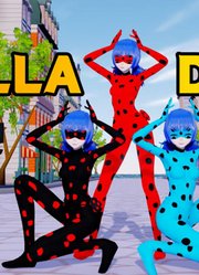 瓢虫雷迪MMD：三个瓢虫少女的《DALLADALLA》