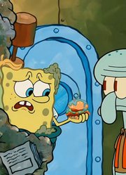 海绵宝宝：老章成为比奇堡清道夫，小海绵为其立起章鱼雕像-中