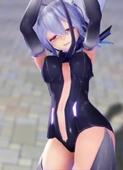 【MMD】ハクにゃん2画面で月と太陽のめぐり