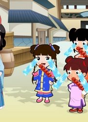 白雪公主贝儿公主在古代卖糖葫芦