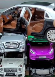 全盒压铸模型车、日产巡逻车、奔驰G63、宾利大陆、梅赛德斯