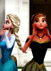 冰雪奇遇MMD：艾莎、安娜、雪宝的“搞怪表演”