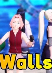火影忍者MMD：春野樱、雏田、井野、天天的《4Walls》