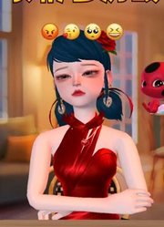 玛丽娜红色礼服装的表情包挑战