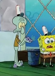 我和爷爷说，学校里的好朋友都爱看《海绵宝宝》我爱蟹堡