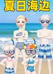 艾莎女王、杰克冻人夏日海边的特别表演