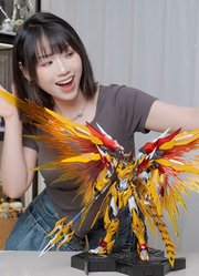 开箱国产合金机甲，翅膀全展开竟然这么帅！摩动核白起