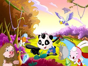 乐乐熊七彩音符
