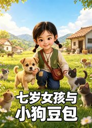 七岁女孩与小狗豆包