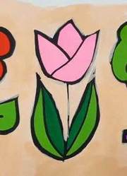 创意美术课第3集绘画彩色花朵