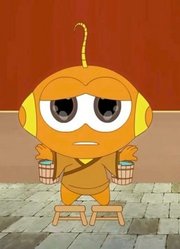 星仔小厨神：星仔两手拿着水桶，还蹲着马步，看起来可真累