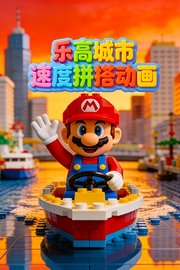 乐高城市速度拼搭动画