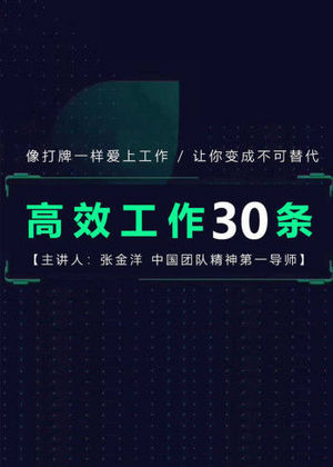 高效工作30条