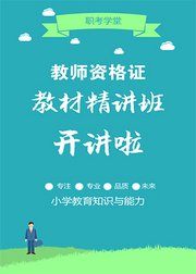 教师资格证考试《小学教育知识与能力》教材精讲班